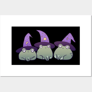 Cute wizard frogs illustration Posters and Art